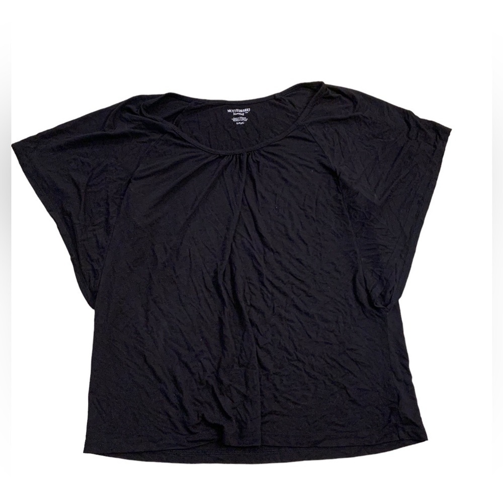 Motherhood | Black Size Large Maternity Nursing Top Tee L
